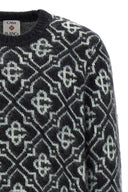 Monogram Sweater – Pull Homme Multicolore en Mohair et Coton