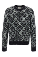 Monogram Sweater – Pull Homme Multicolore en Mohair et Coton
