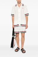 Sporty Faux Crochet Shirt – Chemise Homme en Maille de Coton Multicolore