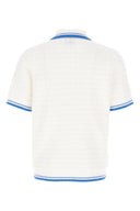 Boucle Polo Shirt – Polo Homme Blanc en Coton Mélangé avec Logo Casablanca