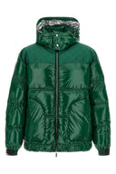 Nylon Puffer Down Jacket – Doudoune Homme Verte en Nylon Ripstop avec Monogramme