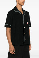 Towelling Monogram Shirt – Chemise Homme en Éponge Jacquard Noire