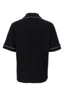 Towelling Monogram Shirt – Chemise Homme en Éponge Jacquard Noire