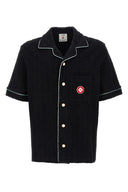 Towelling Monogram Shirt – Chemise Homme en Éponge Jacquard Noire