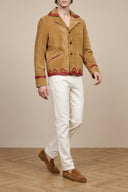 Veste Cuir Beige
