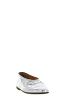 Top Cuir Argenté
