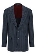 Veste Soie Bleu