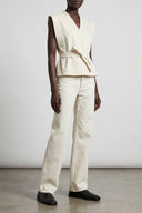 Pantalon Denim Blanc