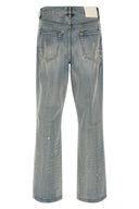 Pantalon Cuir Bleu Clair