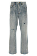 Pantalon Cuir Bleu Clair