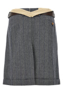 Jupe rayée en laine