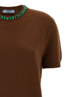 Pull à col rond en cristal