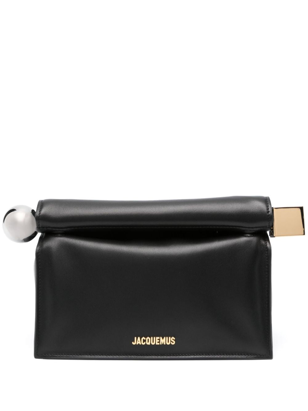 Black la pochette rond carre clutch