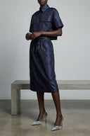 Chemise Soie Bleu