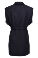 Gilet en laine à ceinture