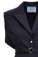 Gilet en popeline à ceinture