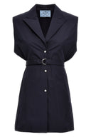 Gilet en popeline à ceinture