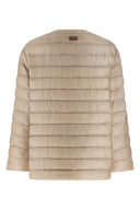 Doudoune Cuir Beige