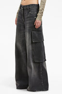 Pantalon Denim Gris