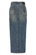 Jupe Cuir Bleu