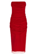 Robe Soie Rouge