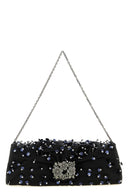 Pochette Satin Noir