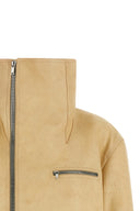 Manteau Cuir Beige