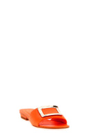 Talons Cuir Orange