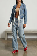 Pantalon Coton Bleu Clair