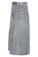 Jupe Coton Bleu Clair