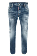 Pantalon Cuir Bleu