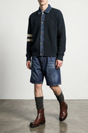 Short Cuir Bleu