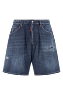 Short Cuir Bleu