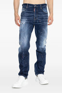Pantalon Cuir Bleu