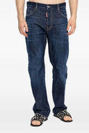 Pantalon Cuir Bleu