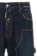 Pantalon Cuir Bleu