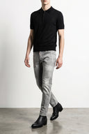 Pantalon Cuir Gris