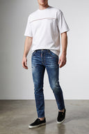 Pantalon Cuir Bleu