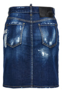 Jupe Cuir Bleu