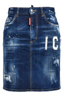 Jupe Cuir Bleu
