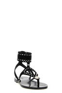 Sandales Cuir Noir