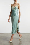 Jupe Satin Bleu Clair