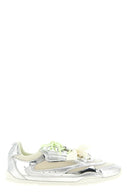 Sneakers Cuir Argenté