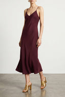 Robe Satin Bordeaux