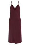 Robe Satin Bordeaux