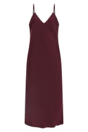 Robe Satin Bordeaux