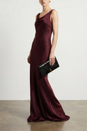 Robe Satin Bordeaux