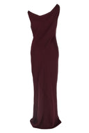 Robe Satin Bordeaux