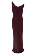 Robe Satin Bordeaux