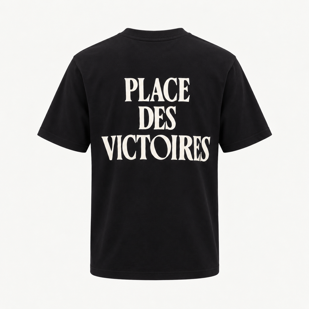 T-shirt Noir Ami de Coeur Place des Victoires